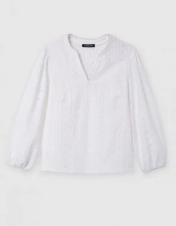 T-shirt ajouré écru