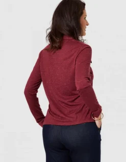 T-shirt boutons rouge