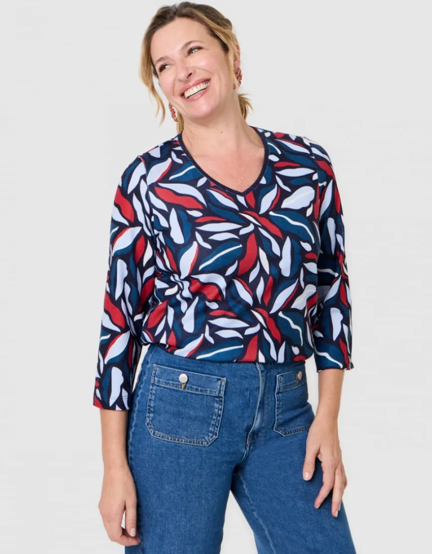 T-shirt chaud motif bleu