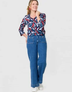 T-shirt chaud motif bleu