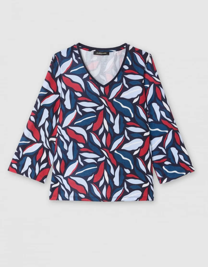 T-shirt chaud motif bleu