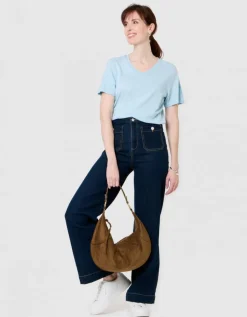 T-shirt coton bleu clair