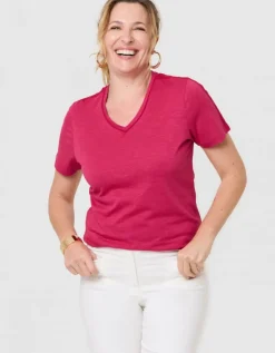 T-shirt coton framboise