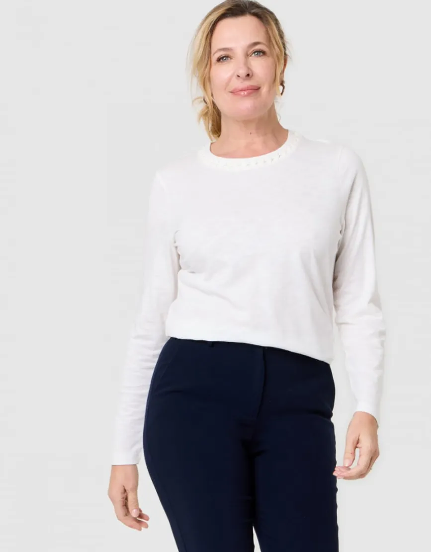 T-shirt coton modal blanc