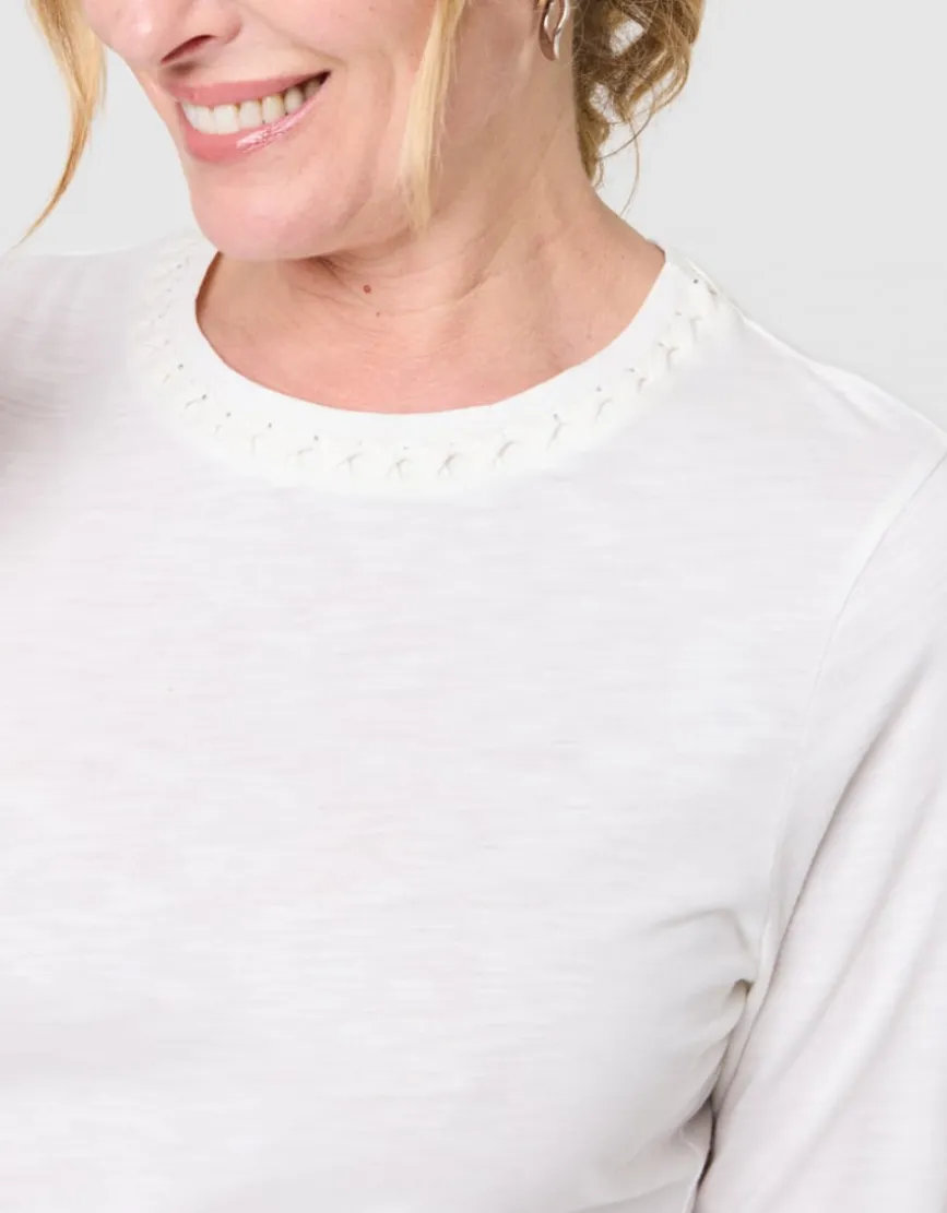 T-shirt coton modal blanc