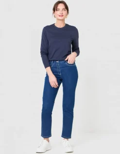 T-shirt coton modal bleu