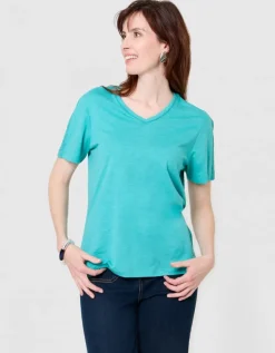 T-shirt coton modal bleu