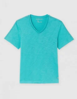 T-shirt coton modal bleu