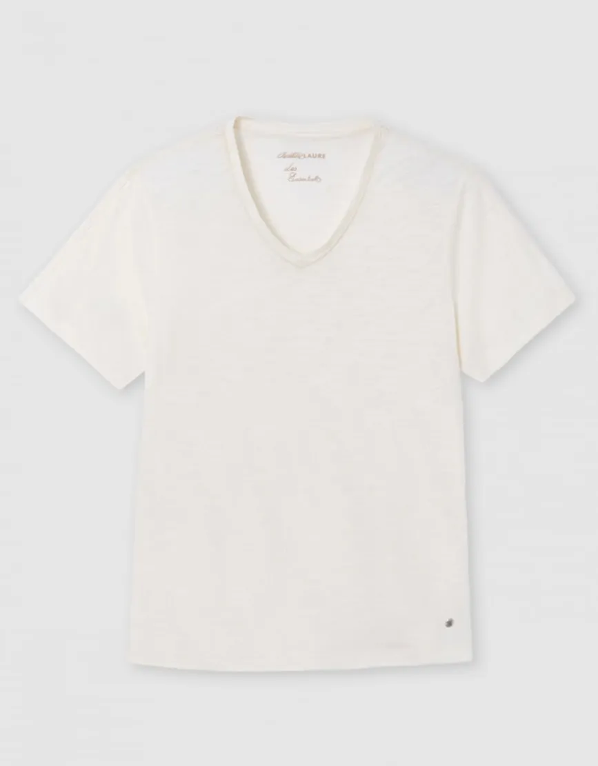 T-shirt coton modal écru