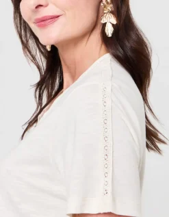 T-shirt coton modal écru
