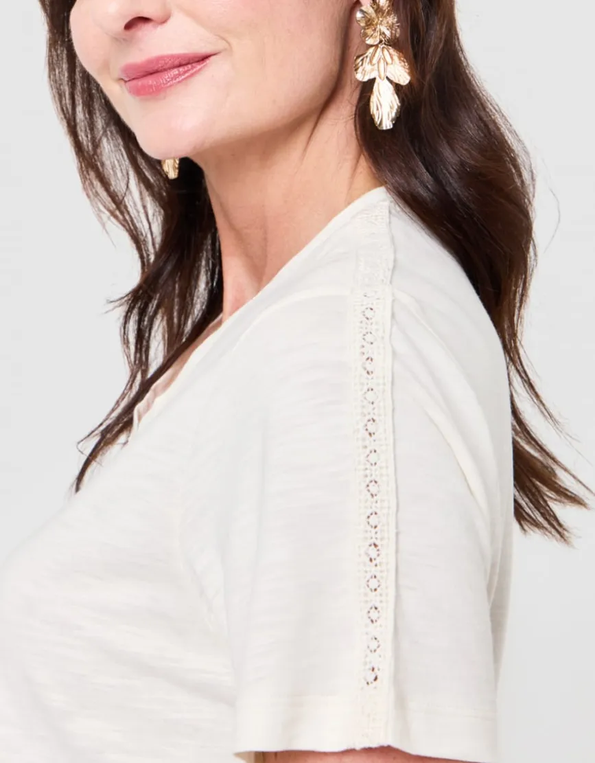 T-shirt coton modal écru