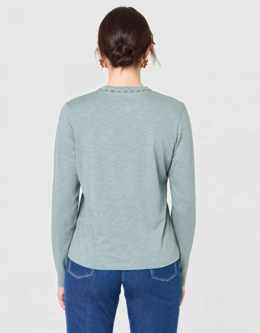 T-shirt coton modal kaki