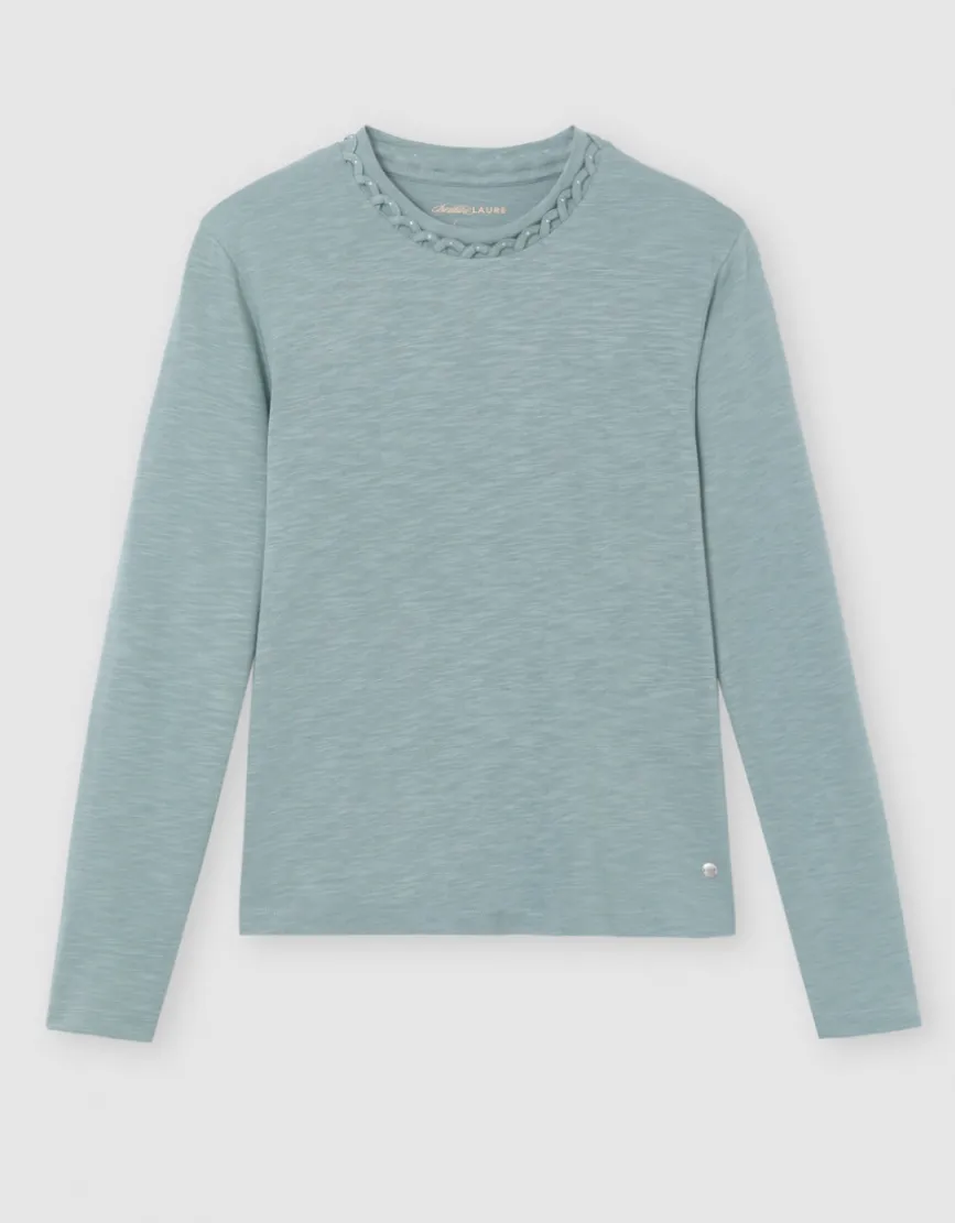 T-shirt coton modal kaki