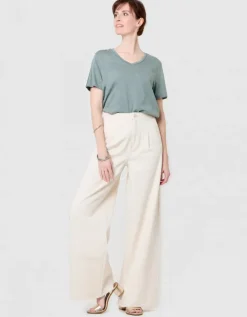 T-shirt coton modal kaki