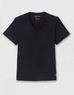 T-shirt coton modal noir