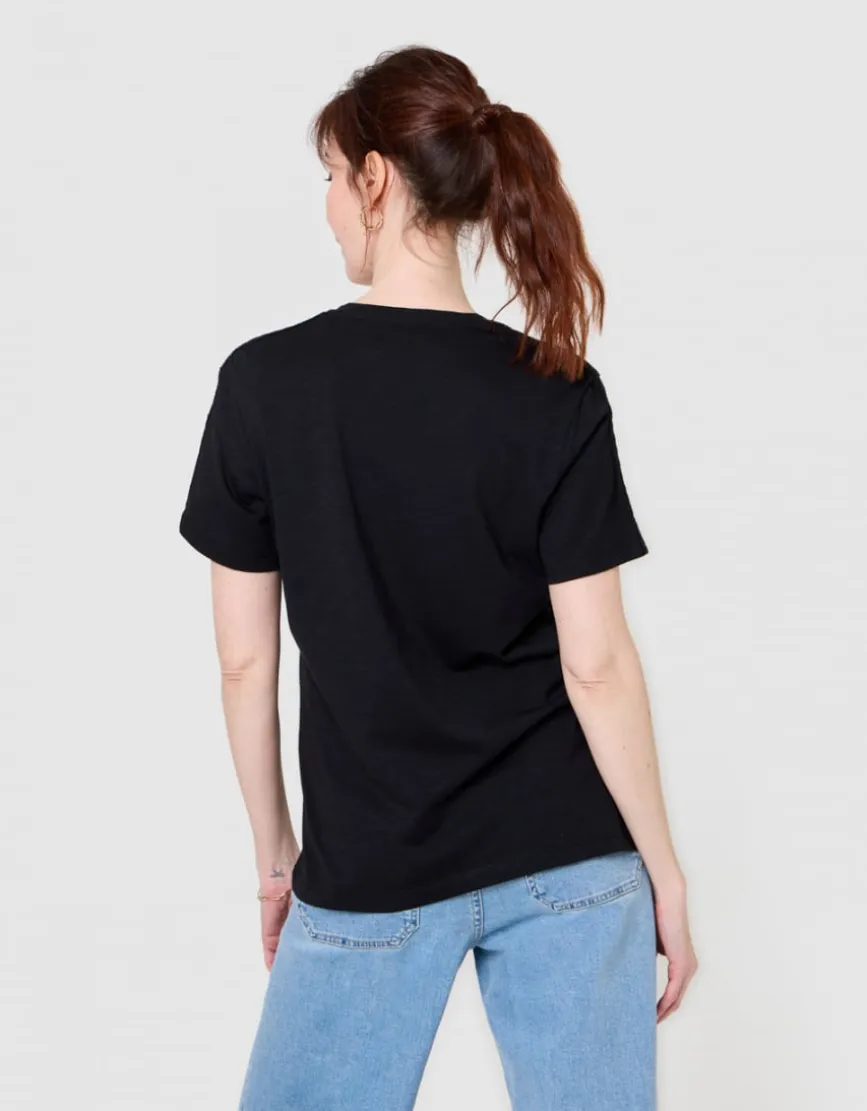 T-shirt coton modal noir