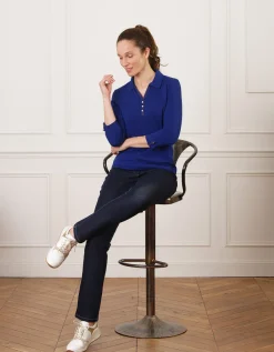 T-shirt coton polo bleu