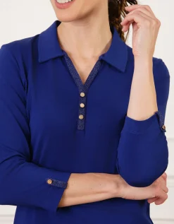 T-shirt coton polo bleu