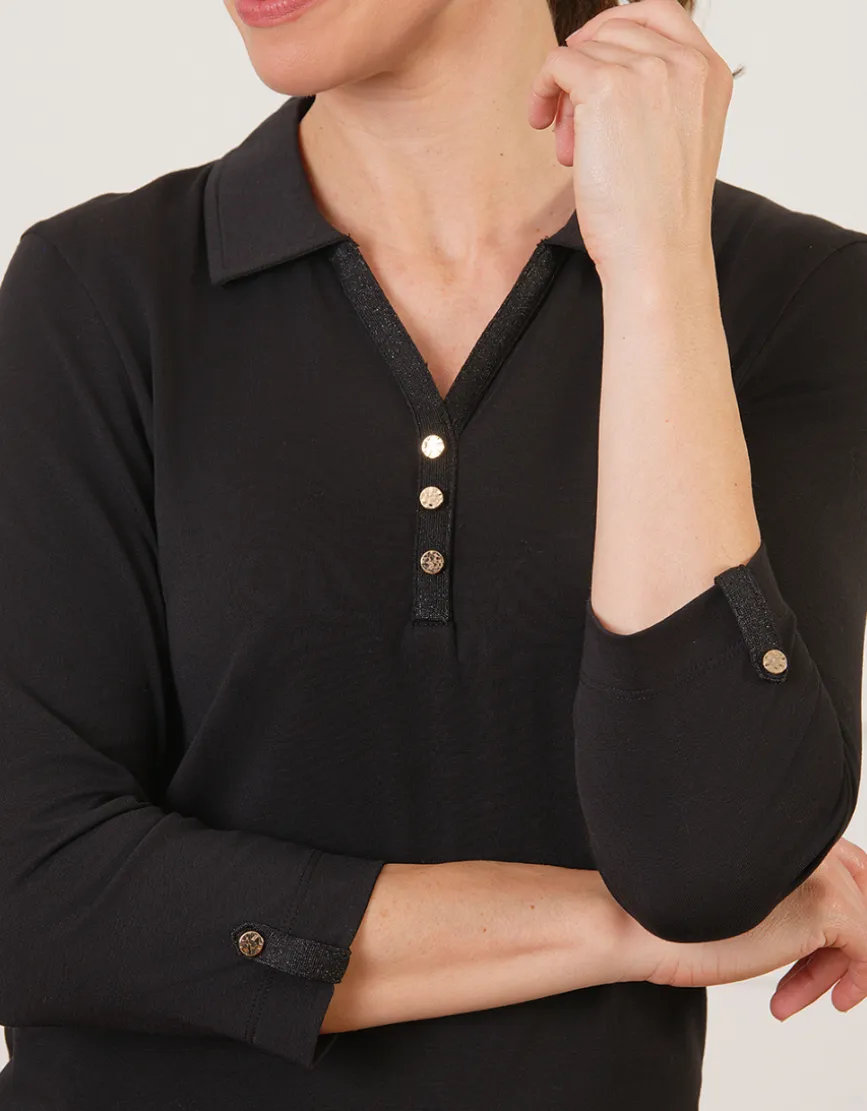 T-shirt coton polo noir
