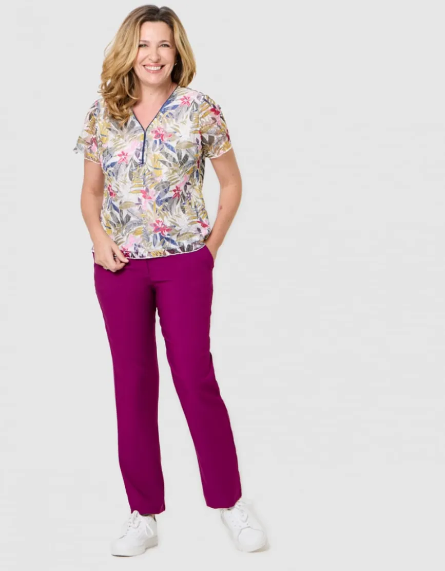 T-shirt dentelle motif