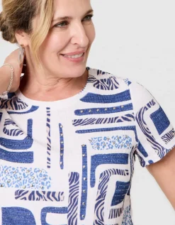 T-shirt gauffré blanc