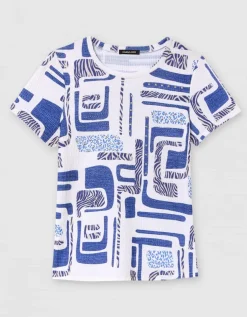 T-shirt gauffré blanc