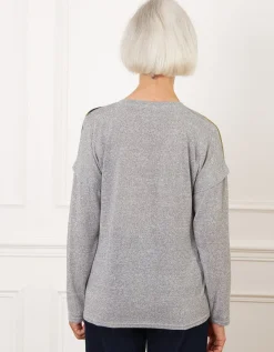 T-shirt gris chiné motif