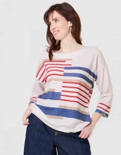 T-shirt imprimé beige
