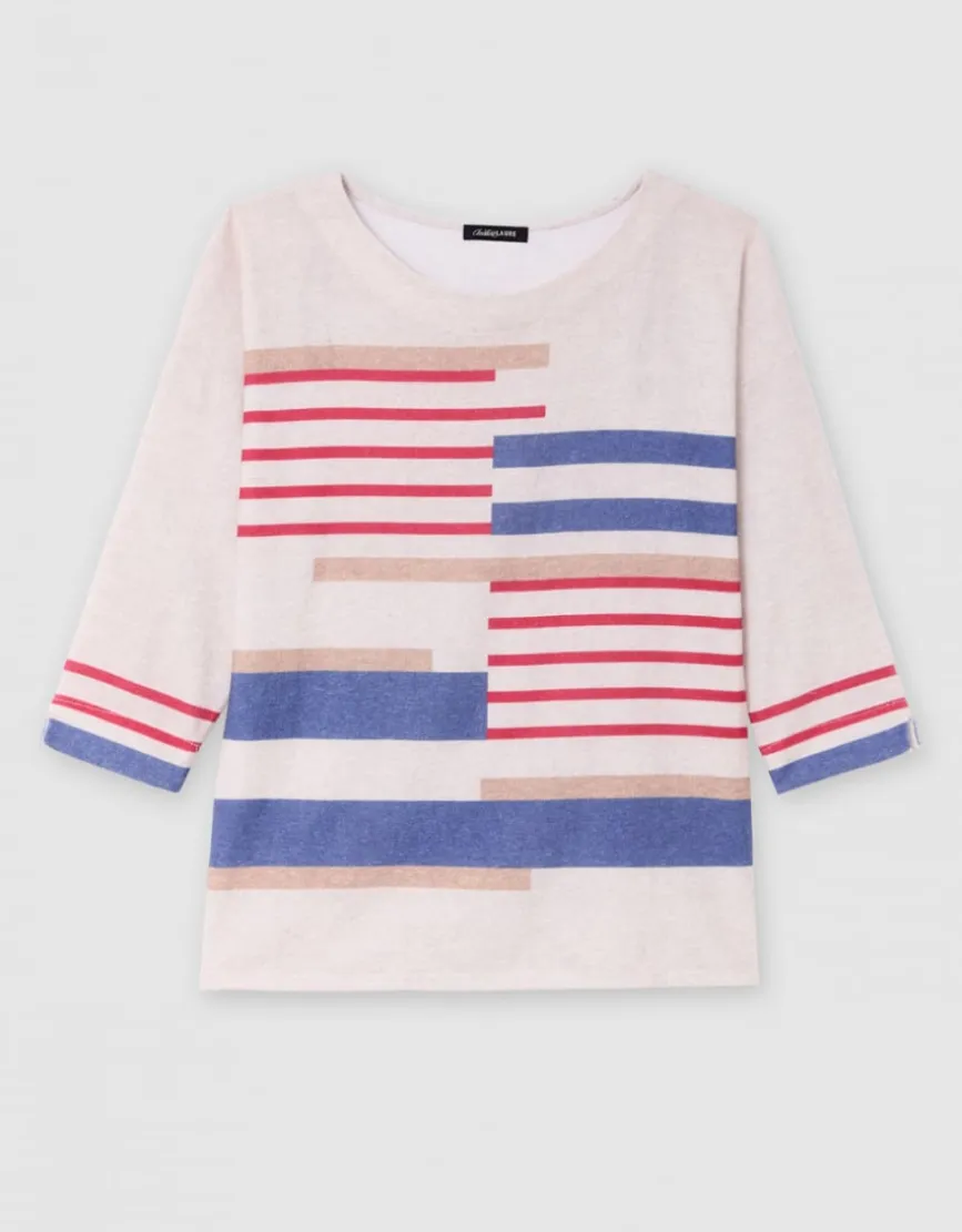T-shirt imprimé beige