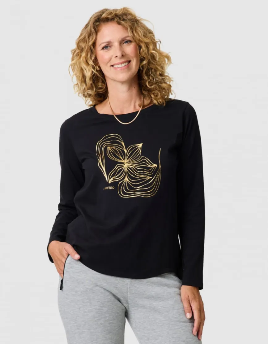 Tshirt imprimé coton noir
