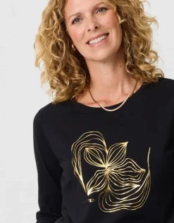 Tshirt imprimé coton noir