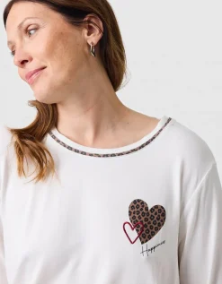 T-shirt imprimé écru