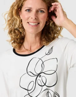 T-shirt imprimé écru