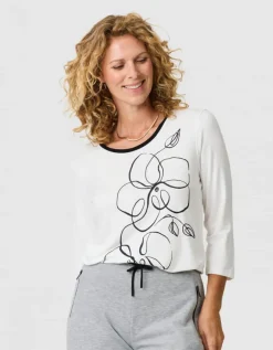 T-shirt imprimé écru