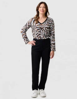 T-shirt imprimé marron