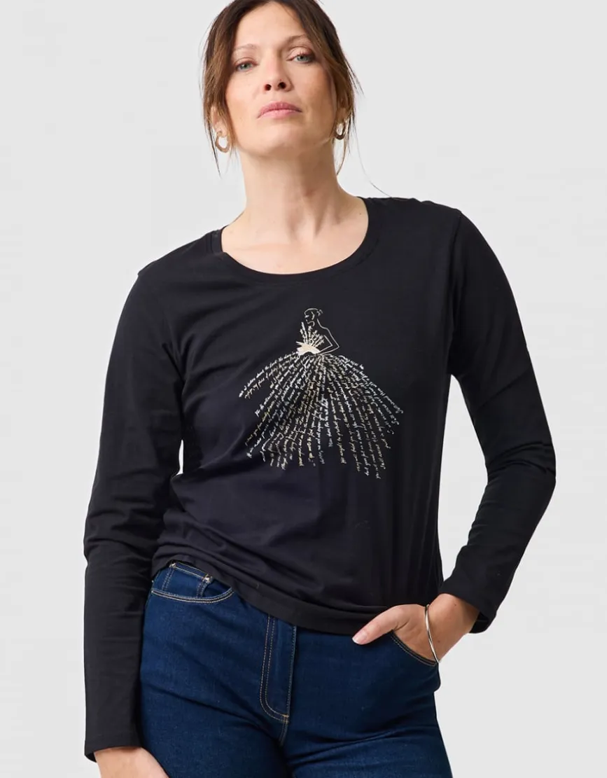 T-shirt imprimé noir