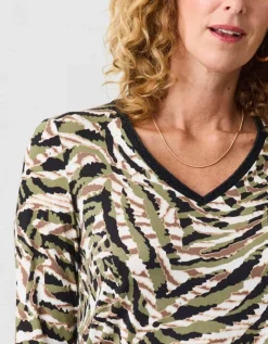 T-shirt imprimé vert
