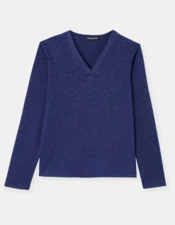 T-shirt irisé bleu nuit