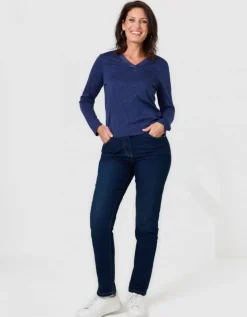 T-shirt irisé bleu nuit