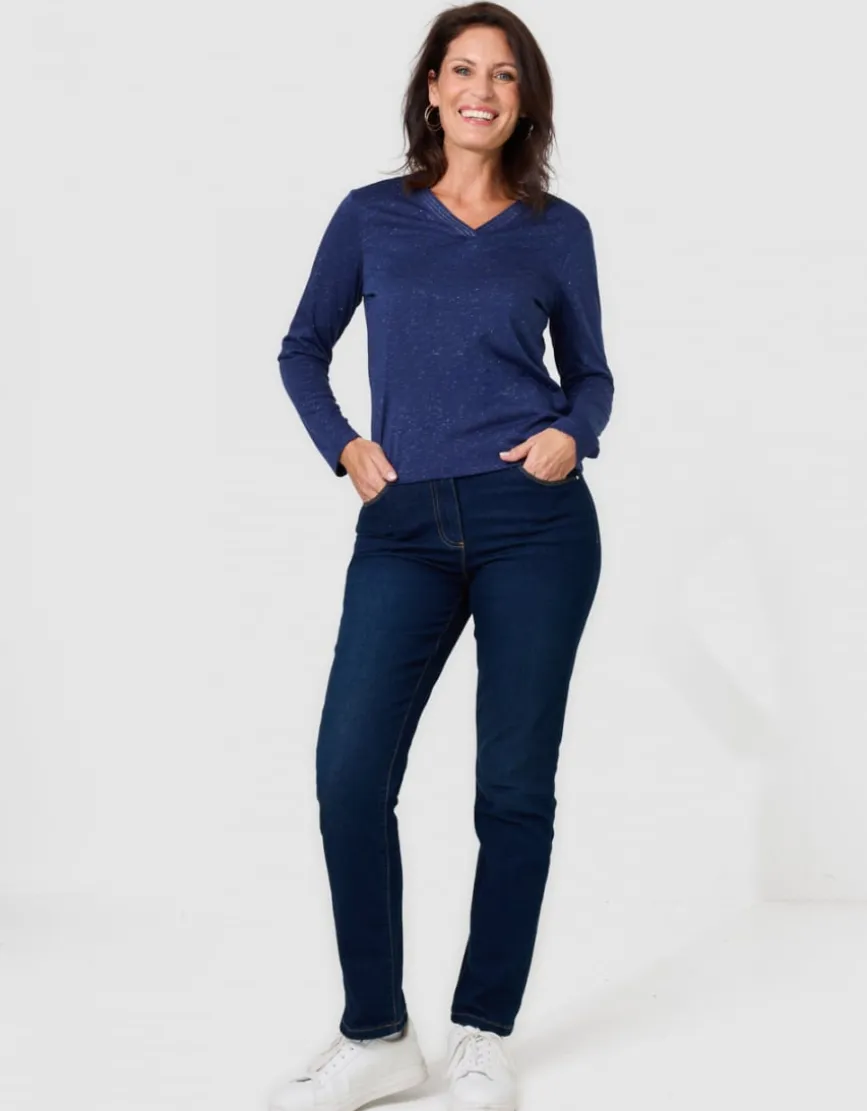 T-shirt irisé bleu nuit