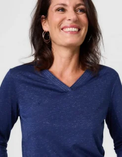 T-shirt irisé bleu nuit