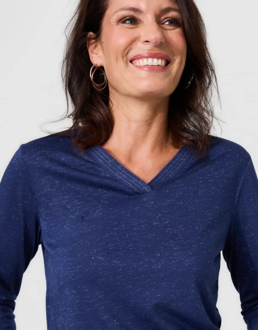 T-shirt irisé bleu nuit