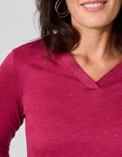 T-shirt irisé rouge