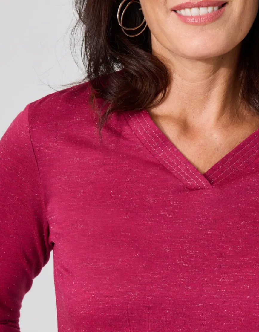 T-shirt irisé rouge