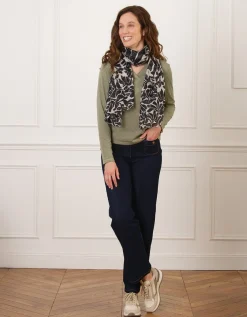 T-shirt kaki brillant