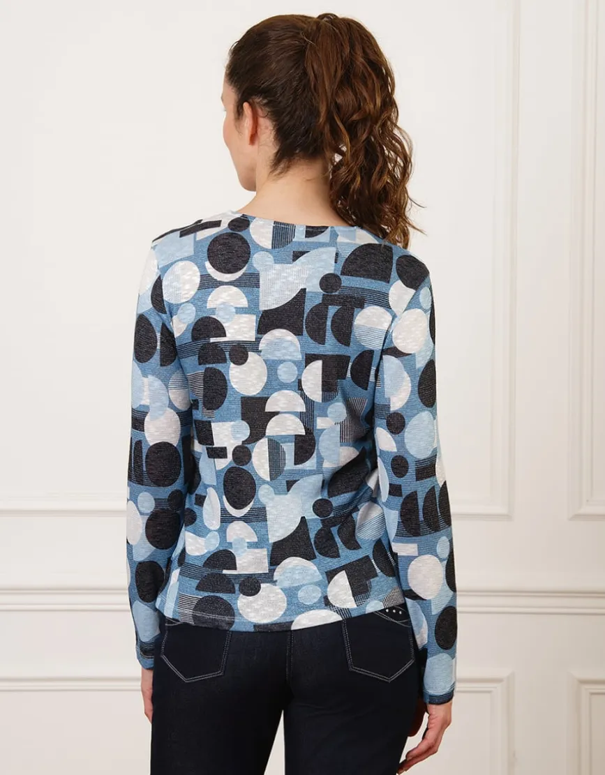 T-shirt motif géométrique