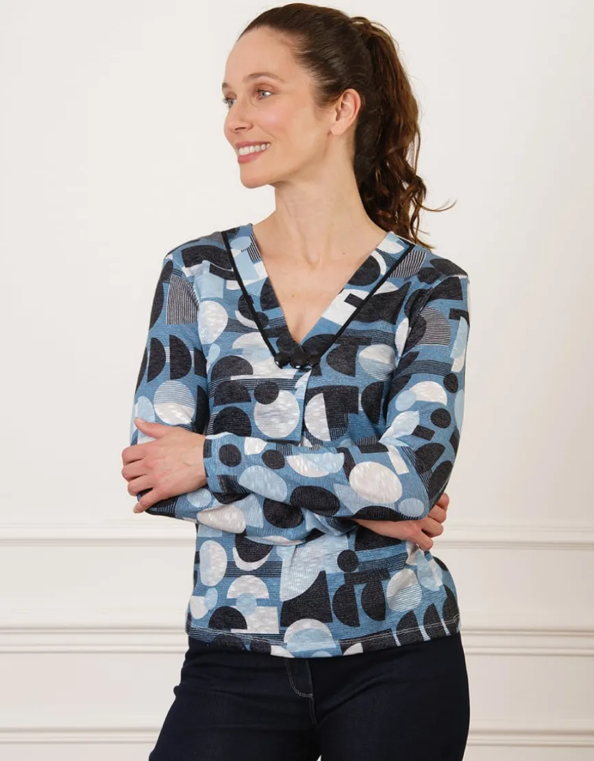 T-shirt motif géométrique