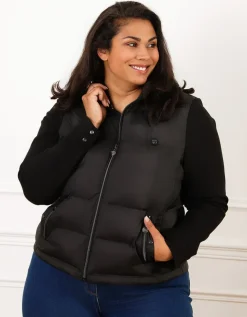 Veste bi-matière noire