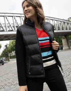 Veste bi-matière noire