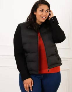 Veste bi-matière noire